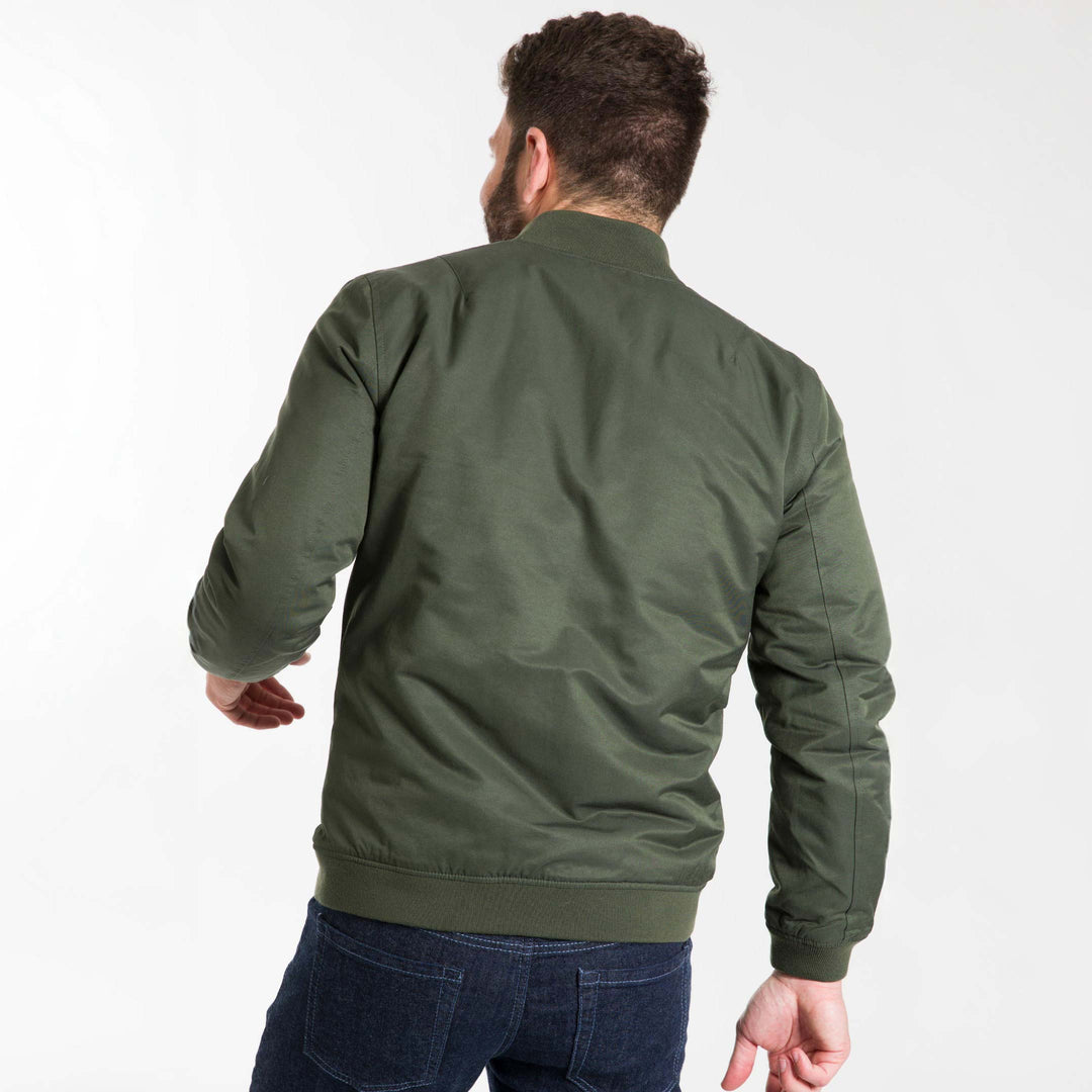 Ash & Erie Dark Green Bomber Jacket for Short Men   Bomber Jacket