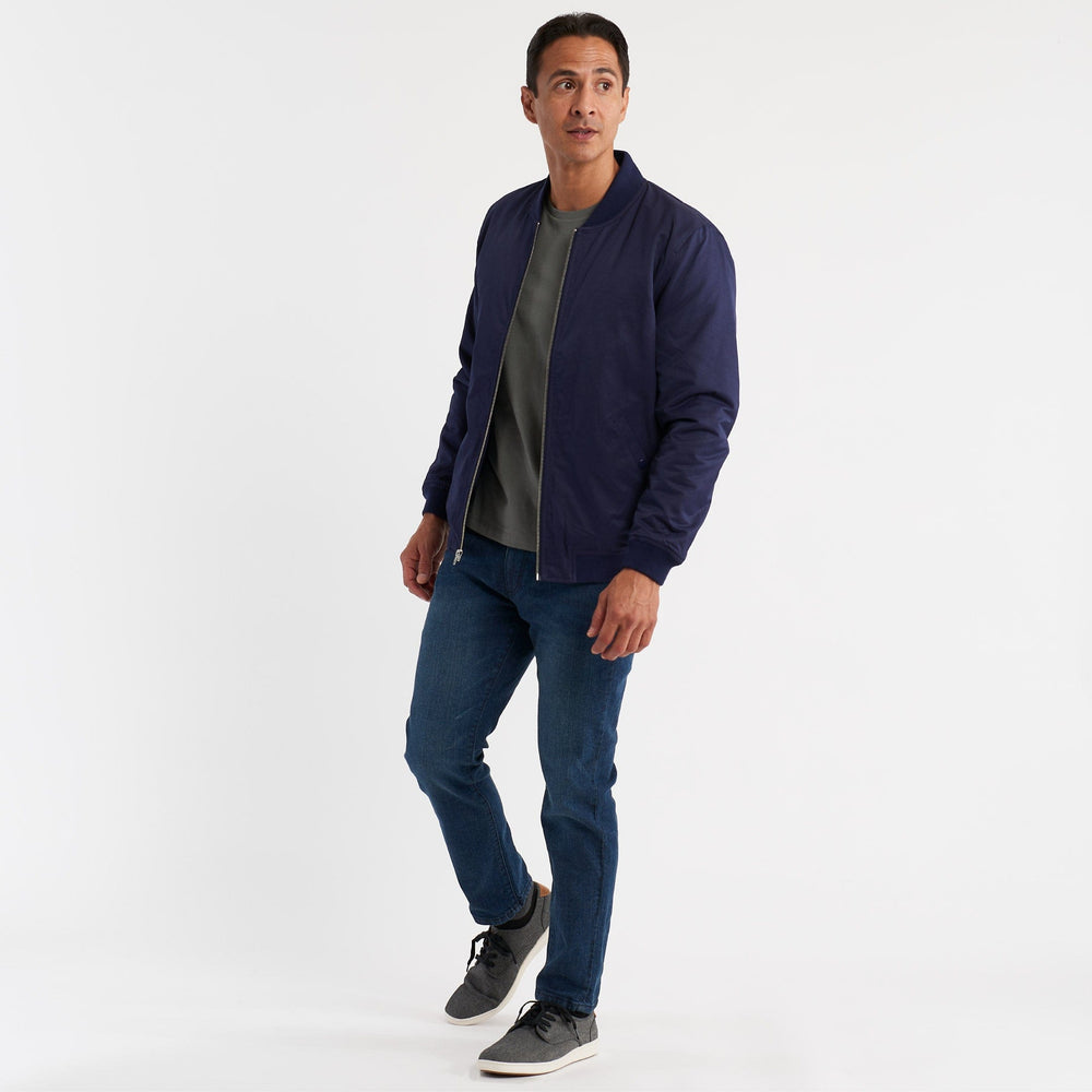 Ash & Erie Navy Bomber Jacket for Short Men   Bomber Jacket