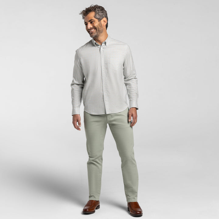 Ash & Erie Green Slate Washed Stretch Chinos for Short Men   Chino Pants