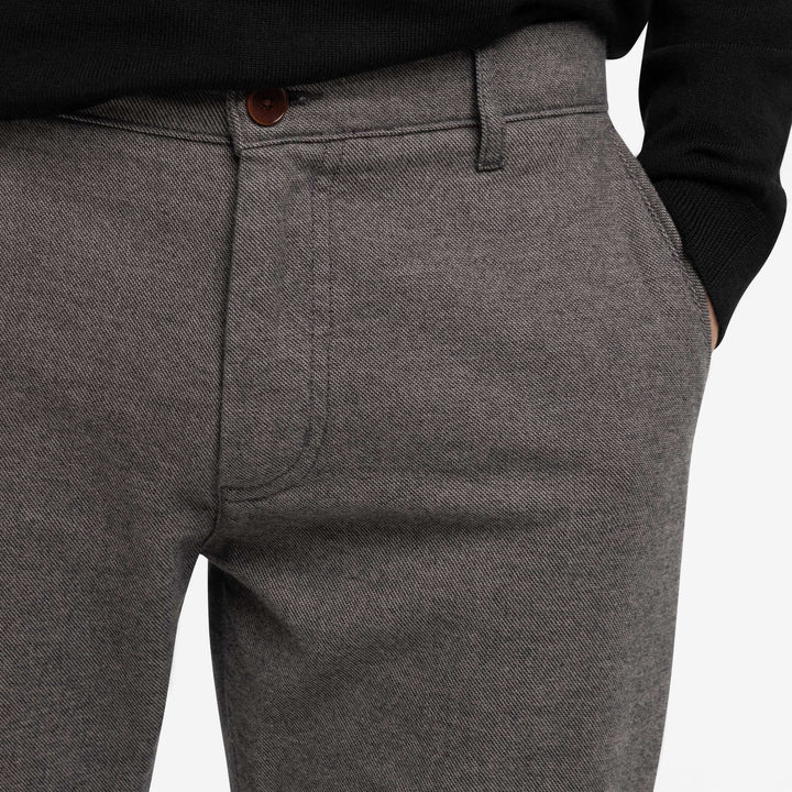 Ash & Erie Grey Brushed Twill Chinos for Short Men   Chino Pants