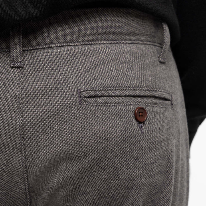 Ash & Erie Grey Brushed Twill Chinos for Short Men   Chino Pants