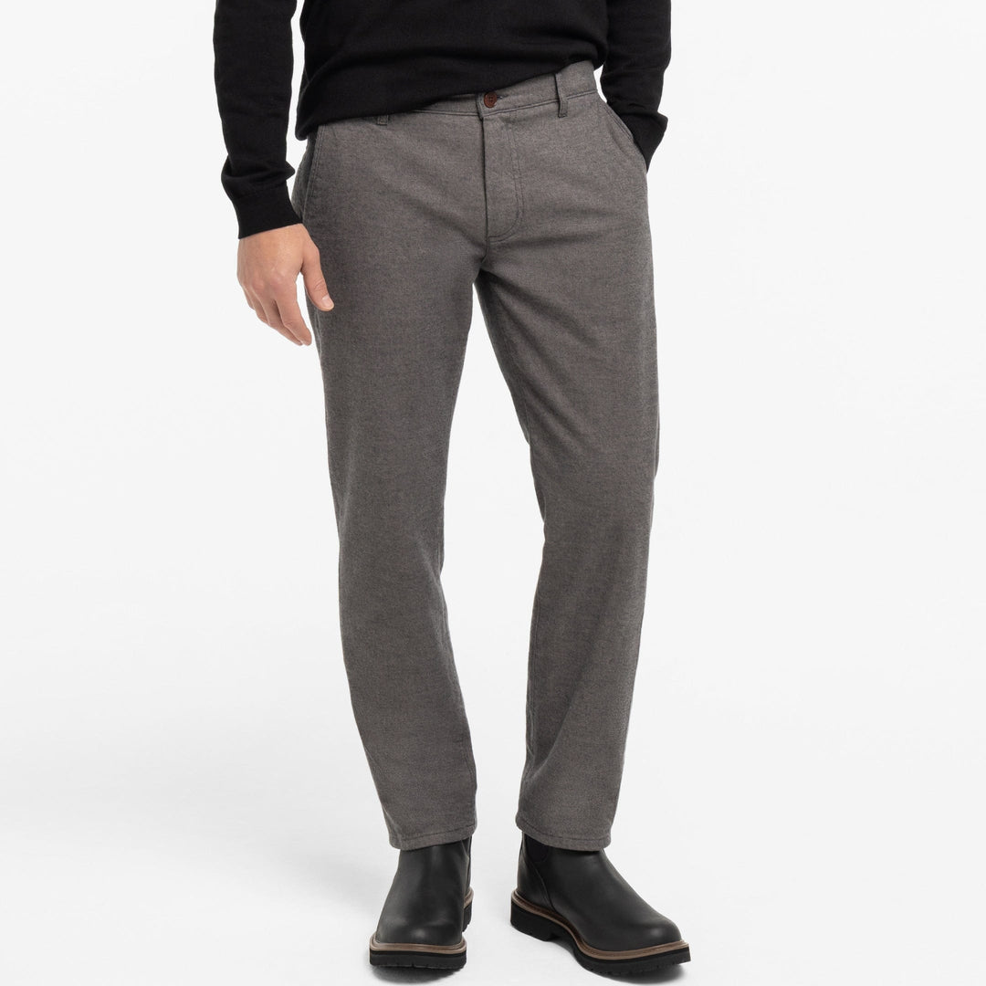 Ash & Erie Grey Brushed Twill Chinos for Short Men   Chino Pants