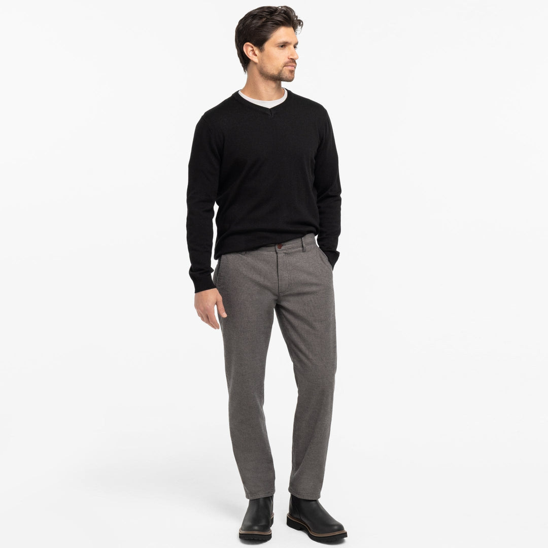 Ash & Erie Grey Brushed Twill Chinos for Short Men   Chino Pants
