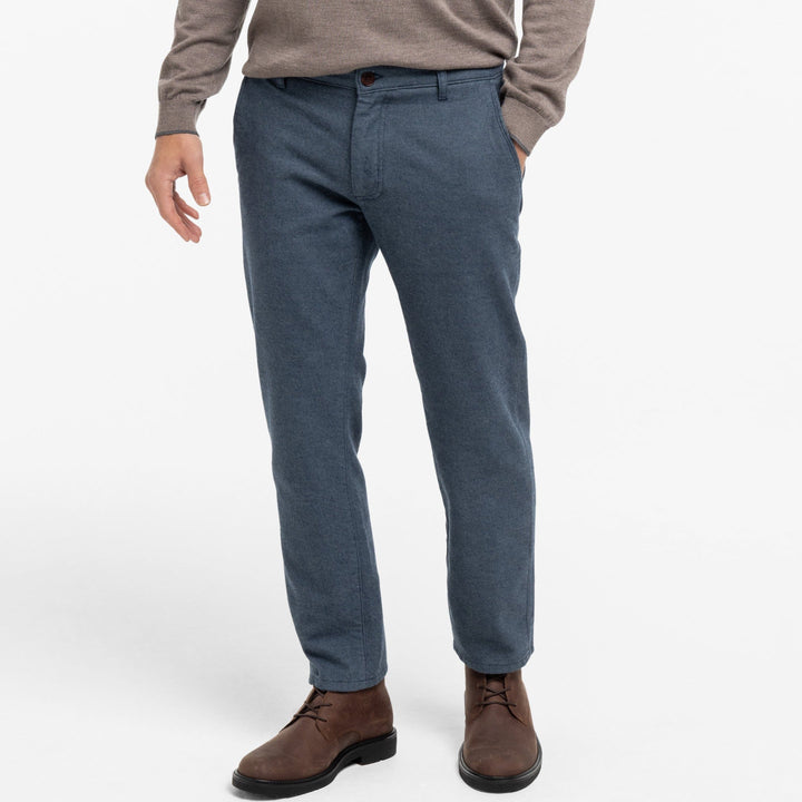 Ash & Erie Navy Brushed Twill Chinos for Short Men   Chino Pants