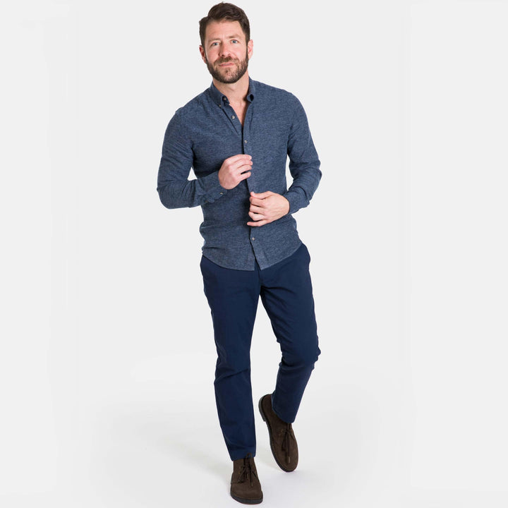 Ash & Erie Navy Transit Tech Chinos for Short Men   Chino Pants