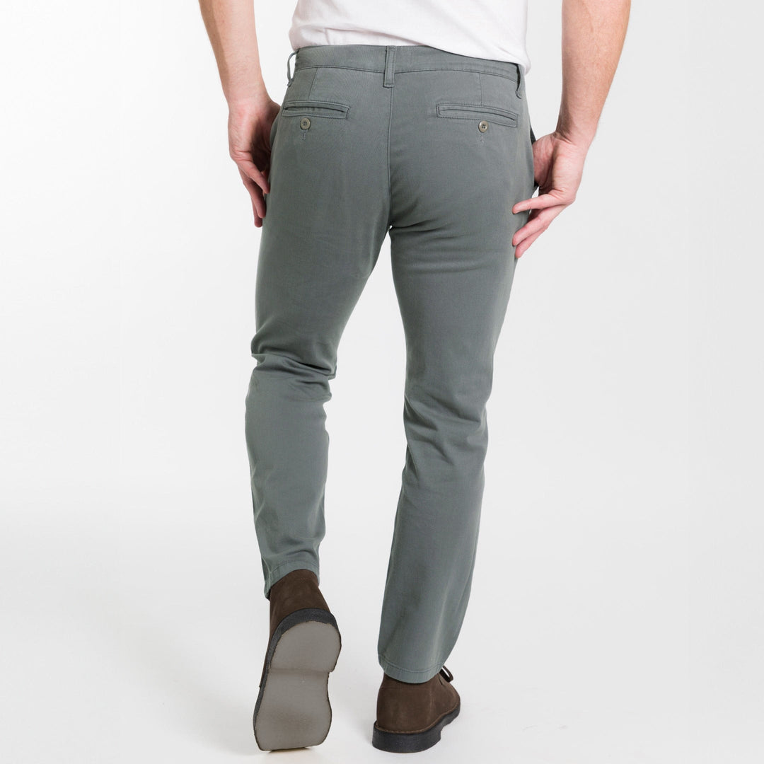 Ash & Erie Smoke Grey Lightweight Stretch Chinos for Short Men   Chino Pants