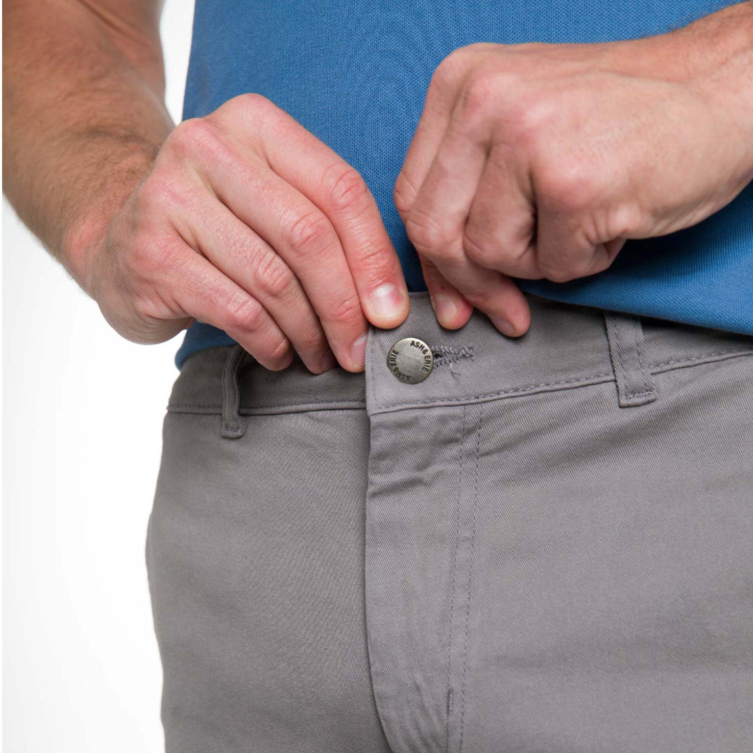 Ash & Erie 5" Grey Lighweight Stretch Chino Shorts for Short Men   Chino Shorts