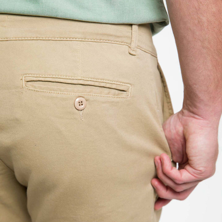 Ash & Erie 5" Khaki Lighweight Stretch Chino Shorts for Short Men   Chino Shorts