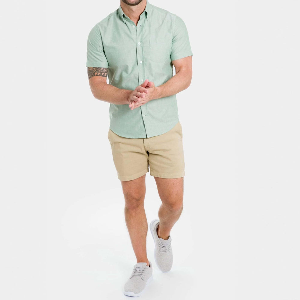 Ash & Erie 5" Khaki Lighweight Stretch Chino Shorts for Short Men   Chino Shorts