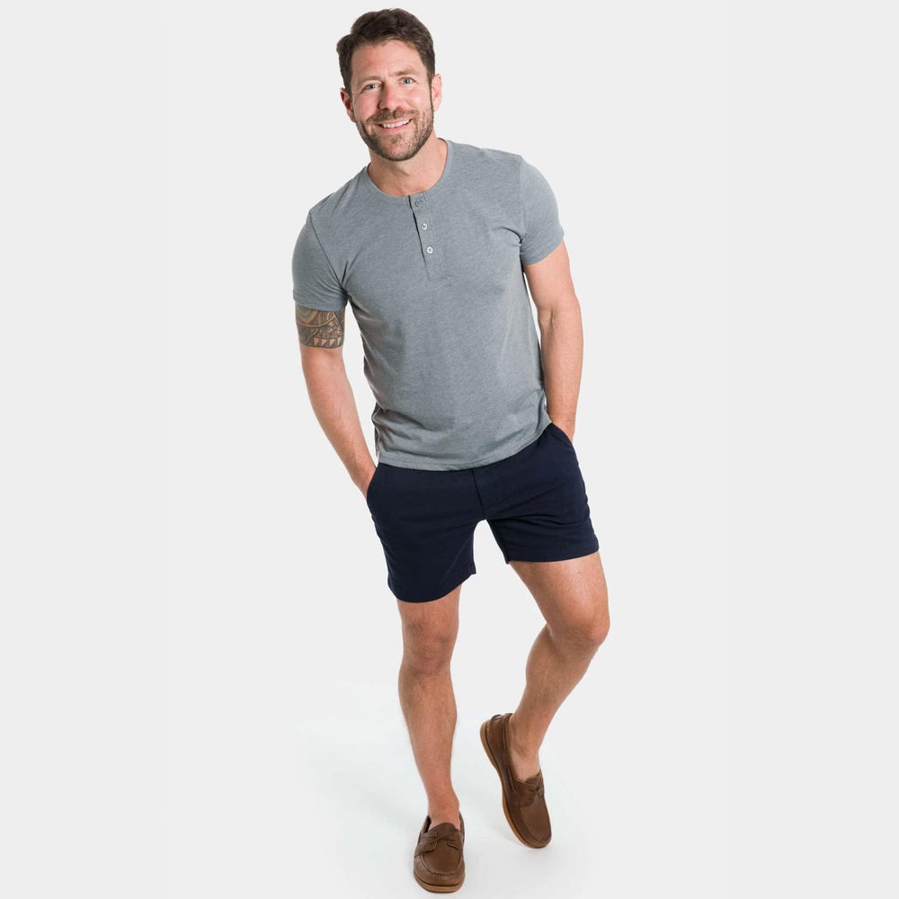 Ash & Erie 5" Navy Lighweight Stretch Chino Shorts for Short Men   Chino Shorts