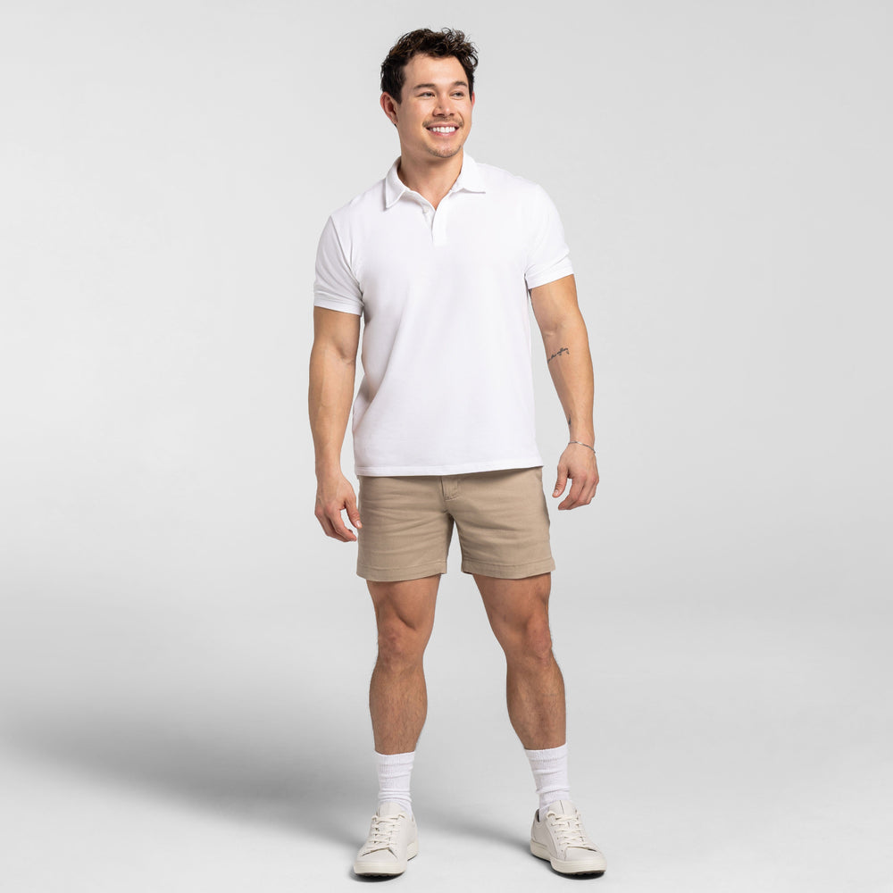 Ash & Erie 5" Teak Lighweight Stretch Chino Shorts for Short Men   Chino Shorts