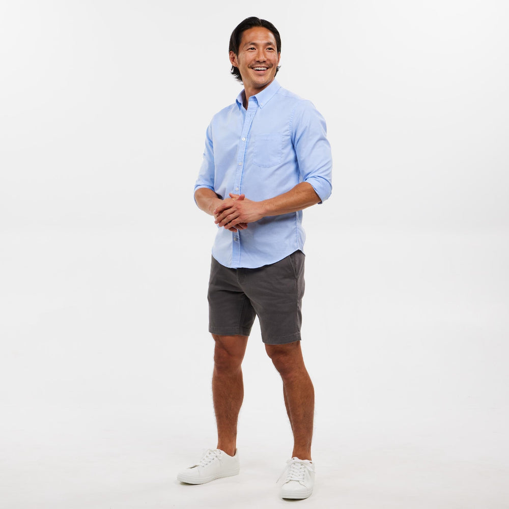 Ash & Erie Birch Stretch Washed Chino Short for Short Men   Chino Shorts