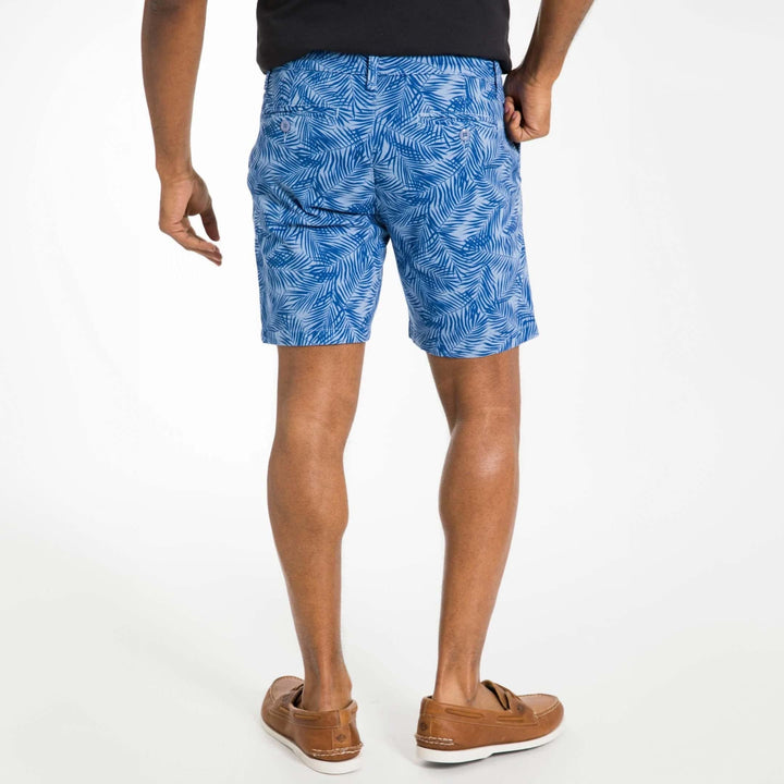 Ash & Erie Blue Palms Lightweight Stretch Chino Short for Short Men   Chino Shorts