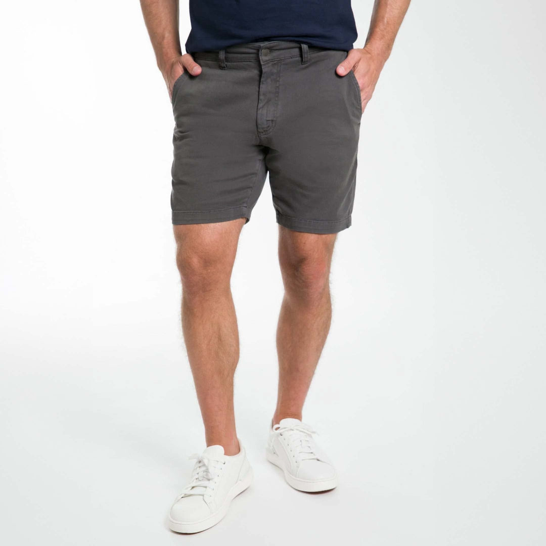 Ash & Erie Charcoal Chino Shorts for Short Men   Chino Shorts