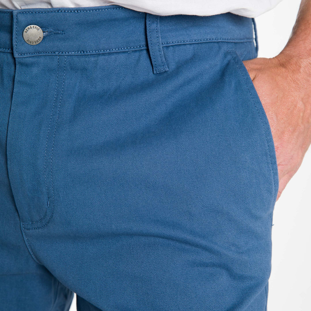 Ash & Erie Dark Blue Chino Short for Short Men   Chino Shorts