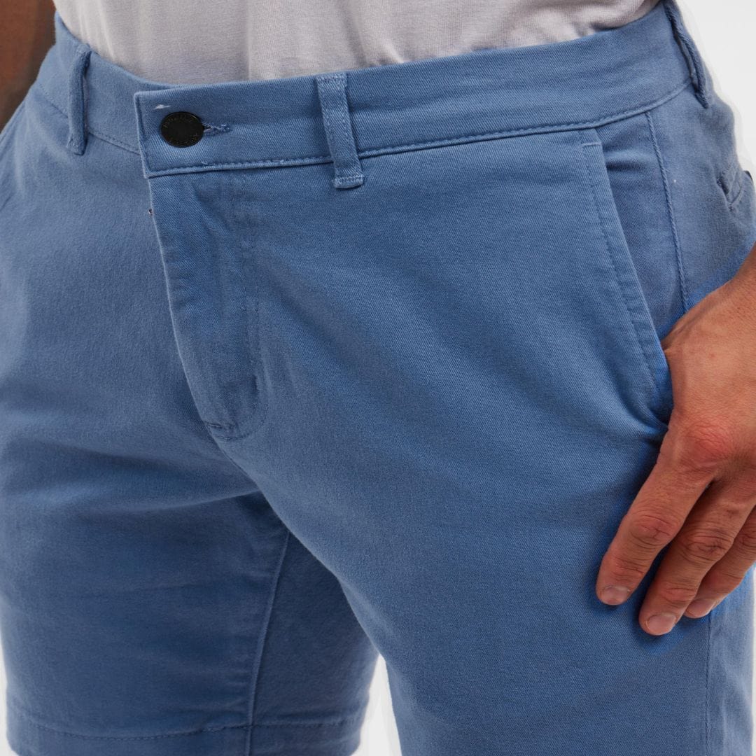 Ash & Erie Riverbank Stretch Washed Chino Short for Short Men   Chino Shorts