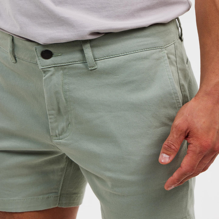 Ash & Erie 5" Grey Lighweight Stretch Chino Shorts for Short Men   Chino Shorts