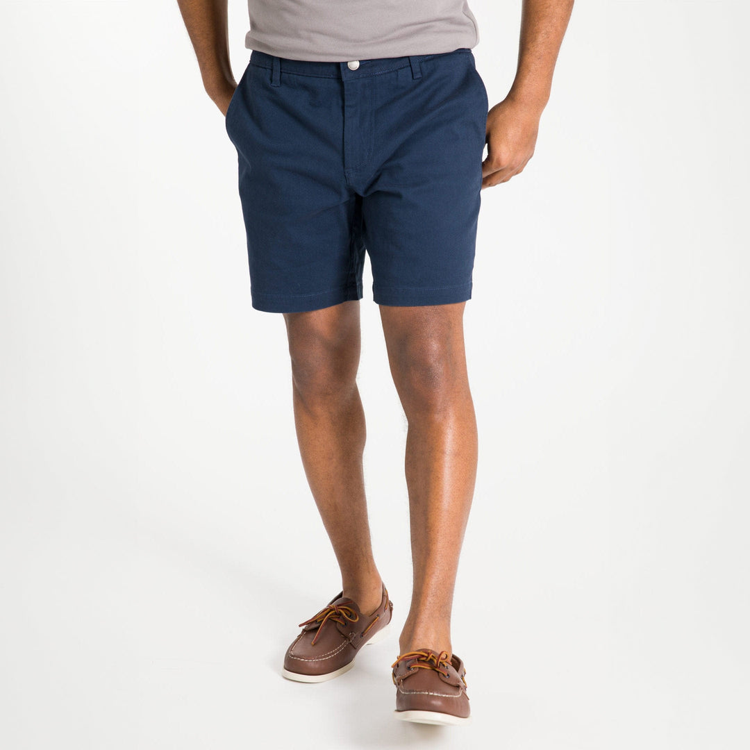 Ash & Erie True Navy Lightweight Stretch Chino Short for Short Men   Chino Shorts