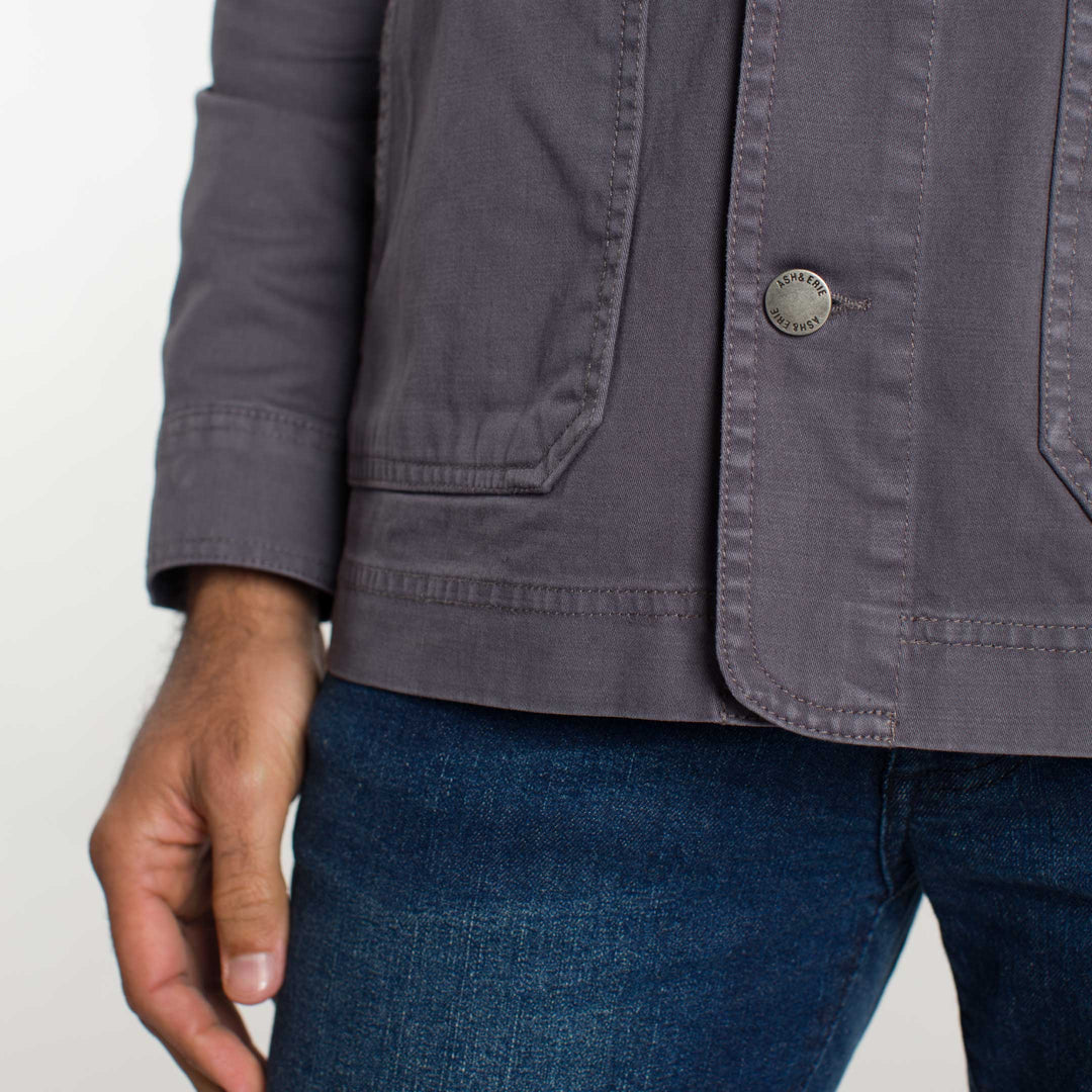 Ash & Erie Charcoal Chore Jacket for Short Men   Chore Jacket