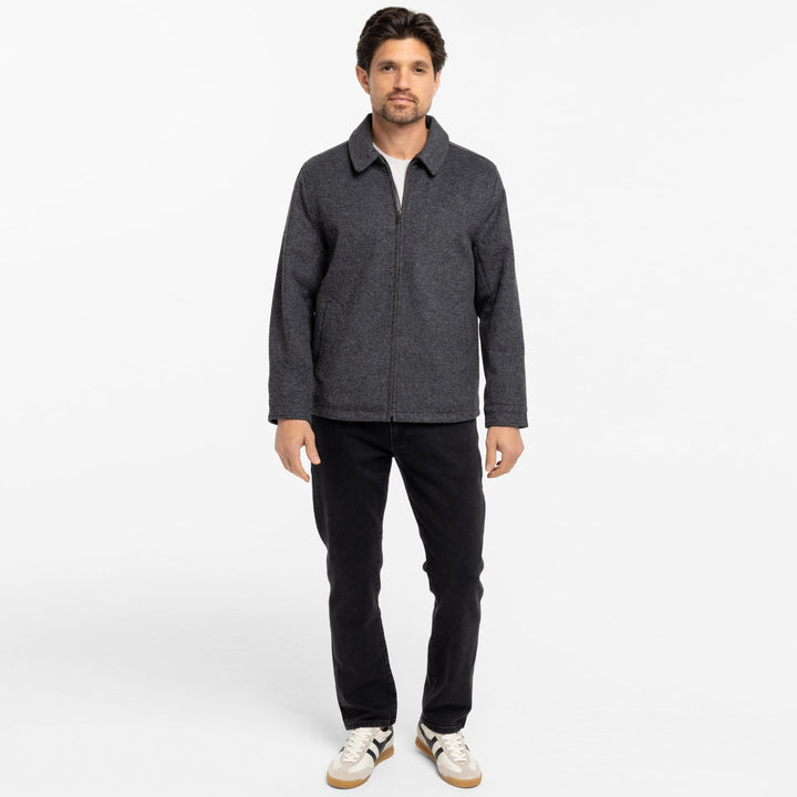 Ash & Erie Charcoal Herringbone City Jacket for Short Men   City Jacket
