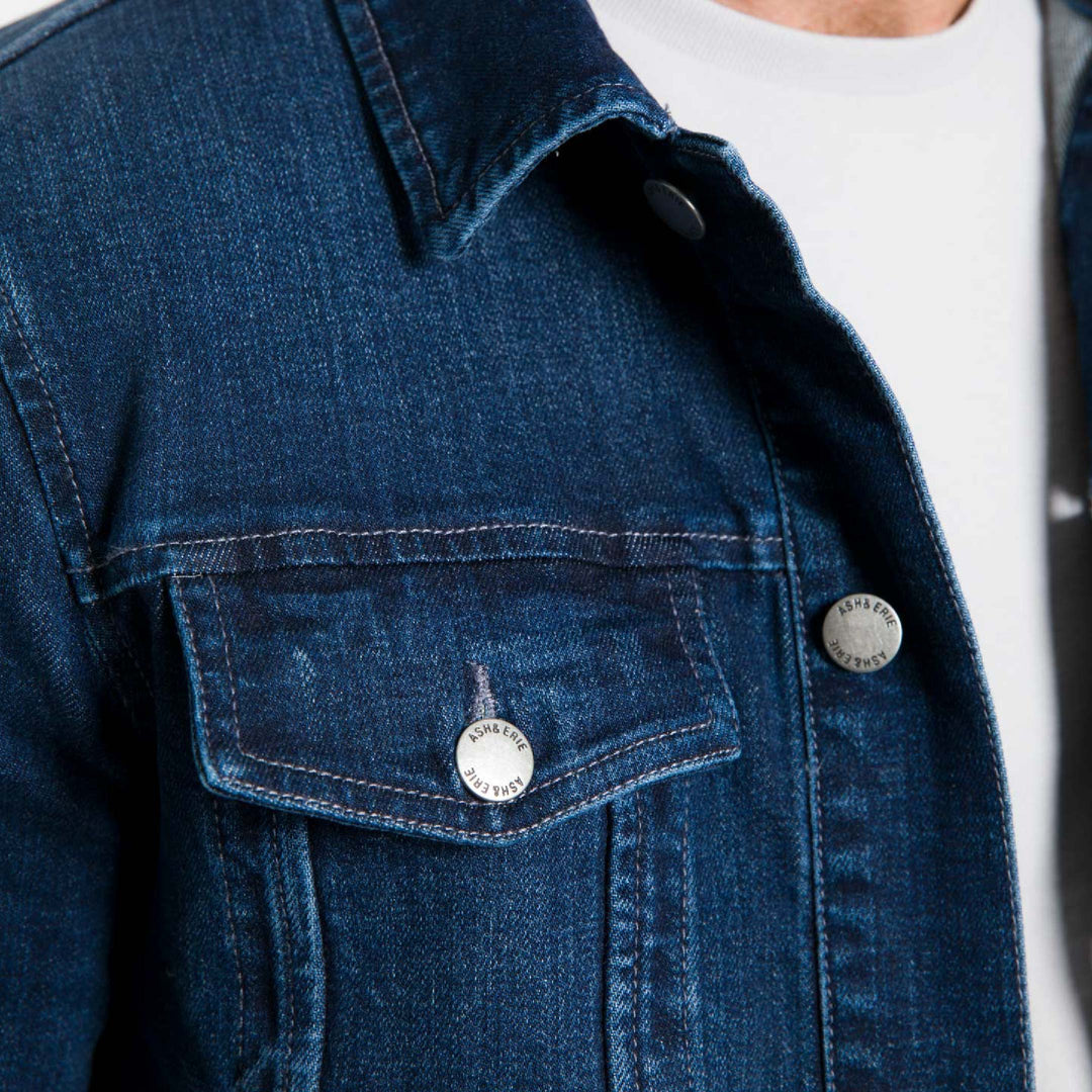 Ash & Erie Original Wash Denim Jacket for Short Men   Denim Jacket