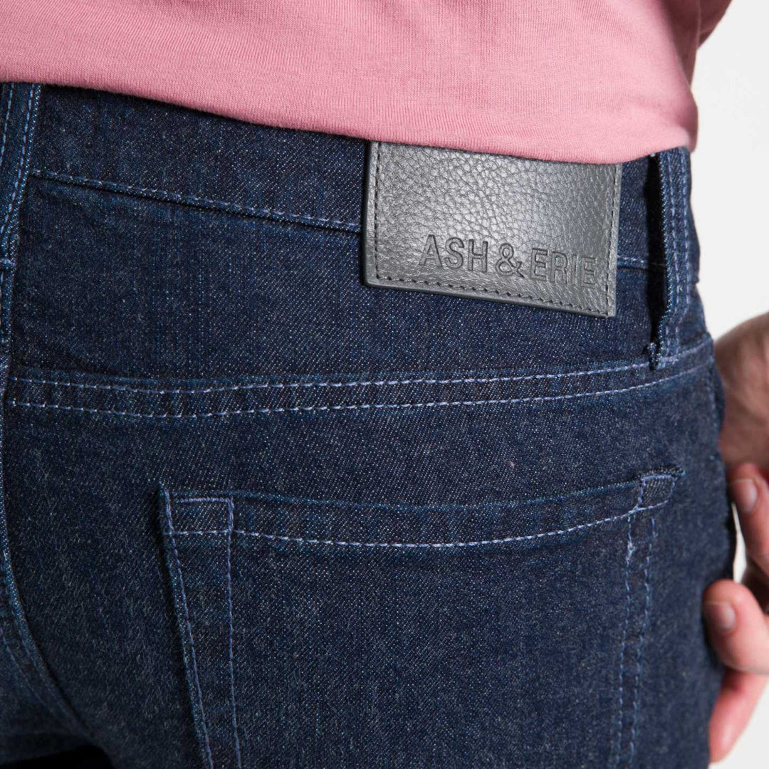 Ash & Erie Faded Blue Wash Denim Jeans for Short Men   Essential Jeans