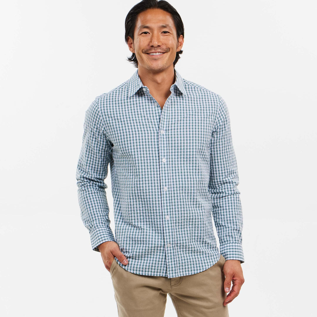 Ash & Erie Horizon Plaid Button-Down Shirt for Short Men   Everyday Shirts