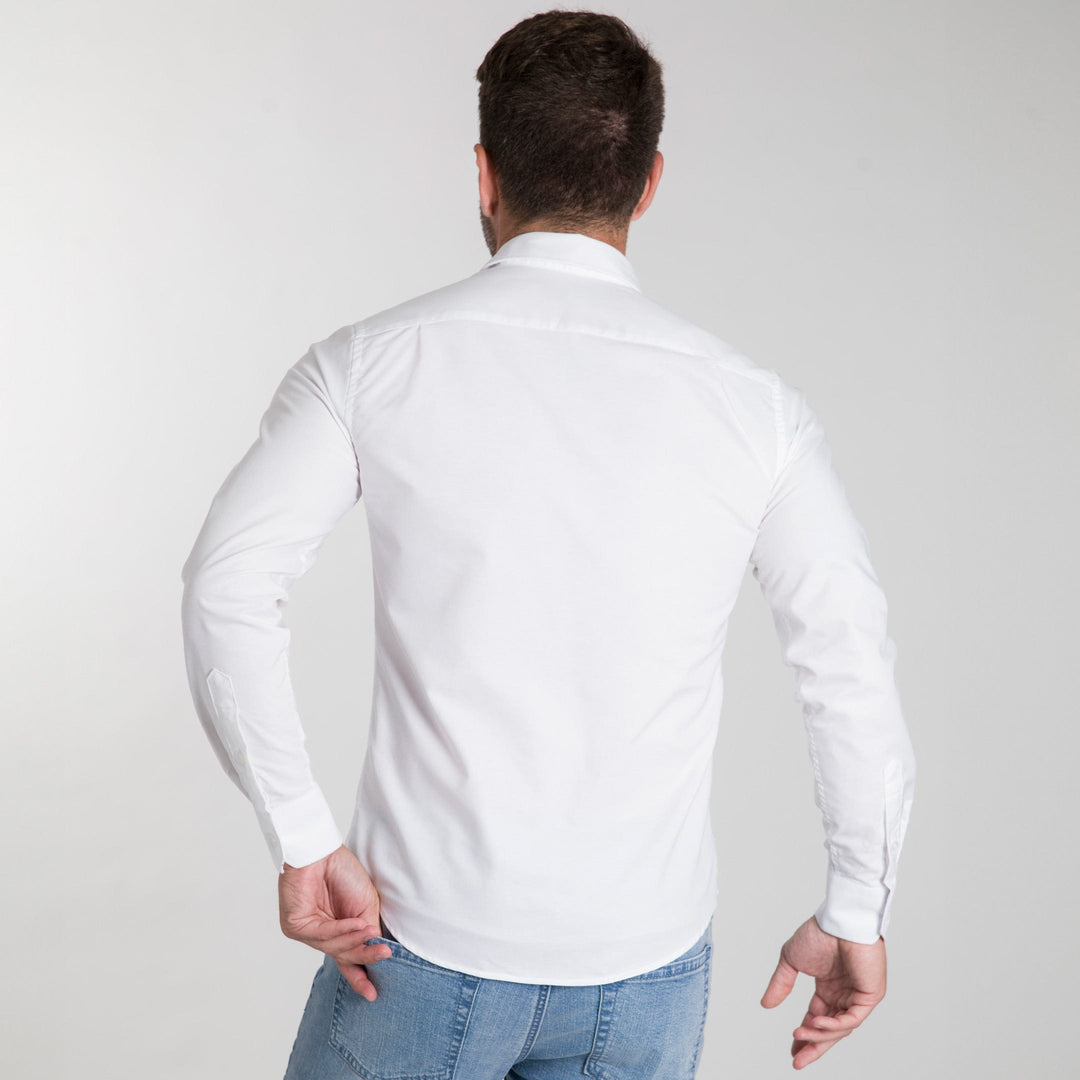 Ash & Erie White Oxford Wrinkle-Free Button-Down Shirt for Short Men   Everyday Shirts