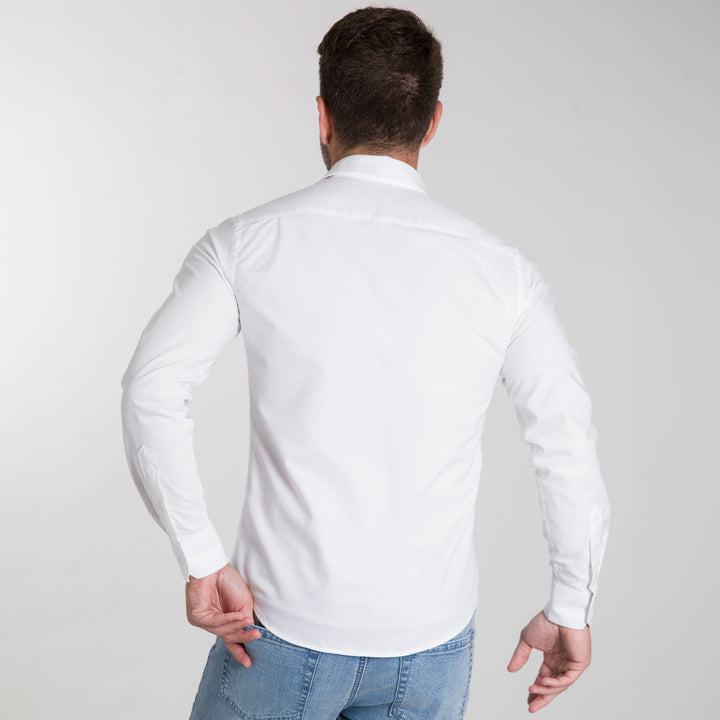 Ash & Erie White Oxford Wrinkle-Free Button-Down Shirt for Short Men   Everyday Shirts