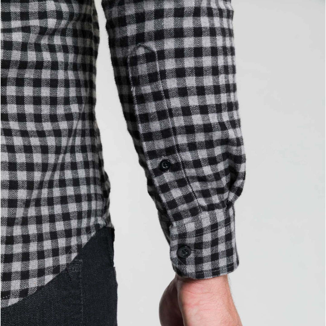Ash & Erie Eclipse Gingham Flannel Button-Down Shirt for Short Men   Flannel Everyday Shirt