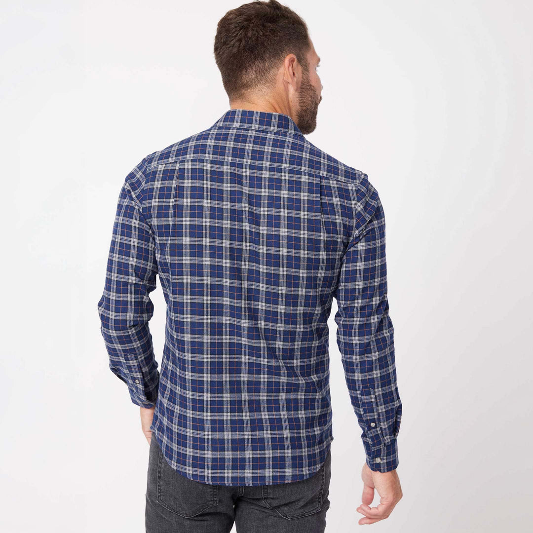Ash & Erie Ozark Plaid Flannel Button-Down Shirt for Short Men   Flannel Everyday Shirt