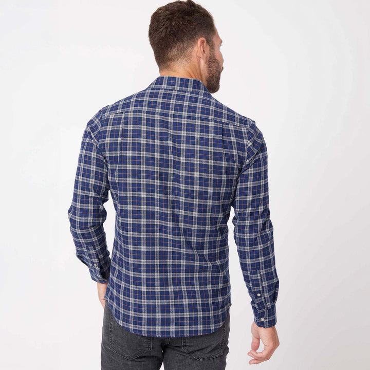 Ash & Erie Ozark Plaid Flannel Button-Down Shirt for Short Men   Flannel Everyday Shirt