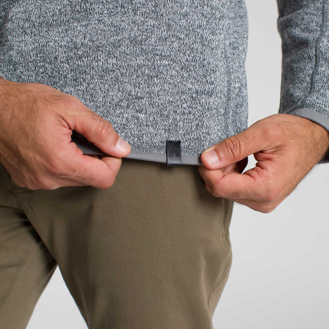 Ash & Erie Heather Grey Full-Zip Jacket Fleece for Short Men   Fleece