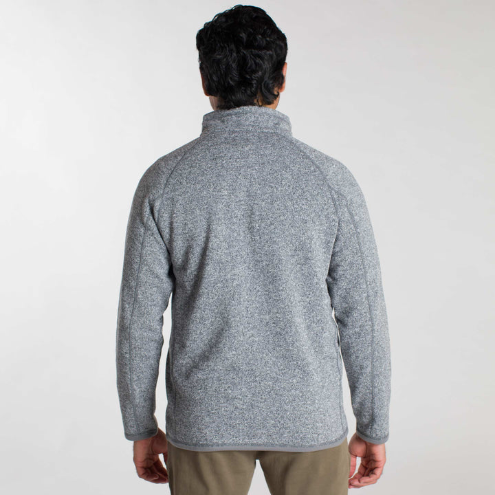 Ash & Erie Heather Grey Full-Zip Jacket Fleece for Short Men   Fleece