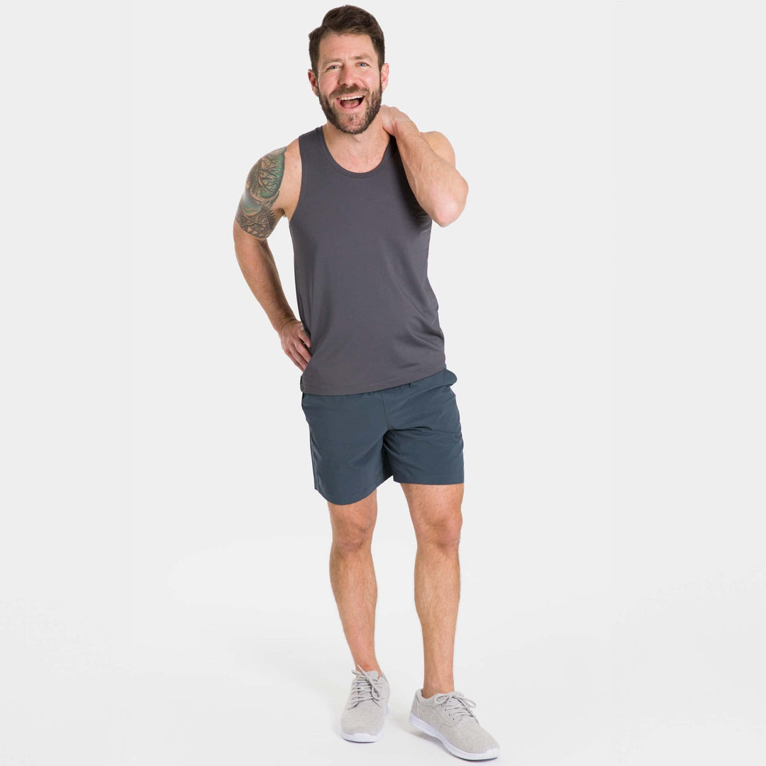 Ash & Erie Charcoal Hybrid Ultralight Tanks for Short Men   Hybrid Ultralight Tanks