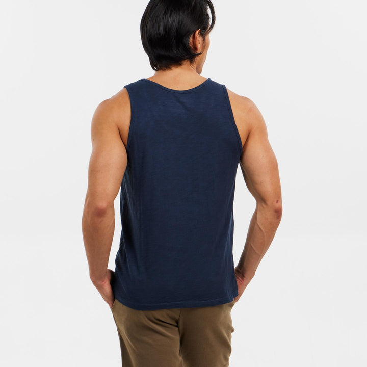 Ash & Erie Navy Washed Lightweight Tanks for Short Men   Hybrid Ultralight Tanks