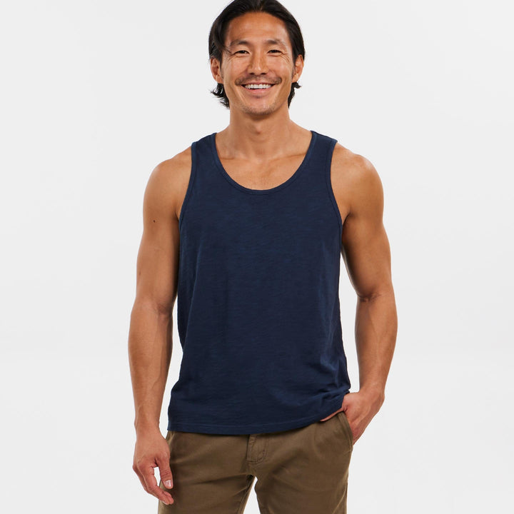 Ash & Erie Navy Washed Lightweight Tanks for Short Men   Hybrid Ultralight Tanks