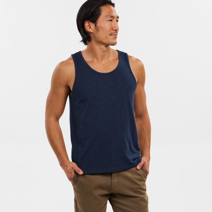 Ash & Erie Navy Washed Lightweight Tanks for Short Men   Hybrid Ultralight Tanks