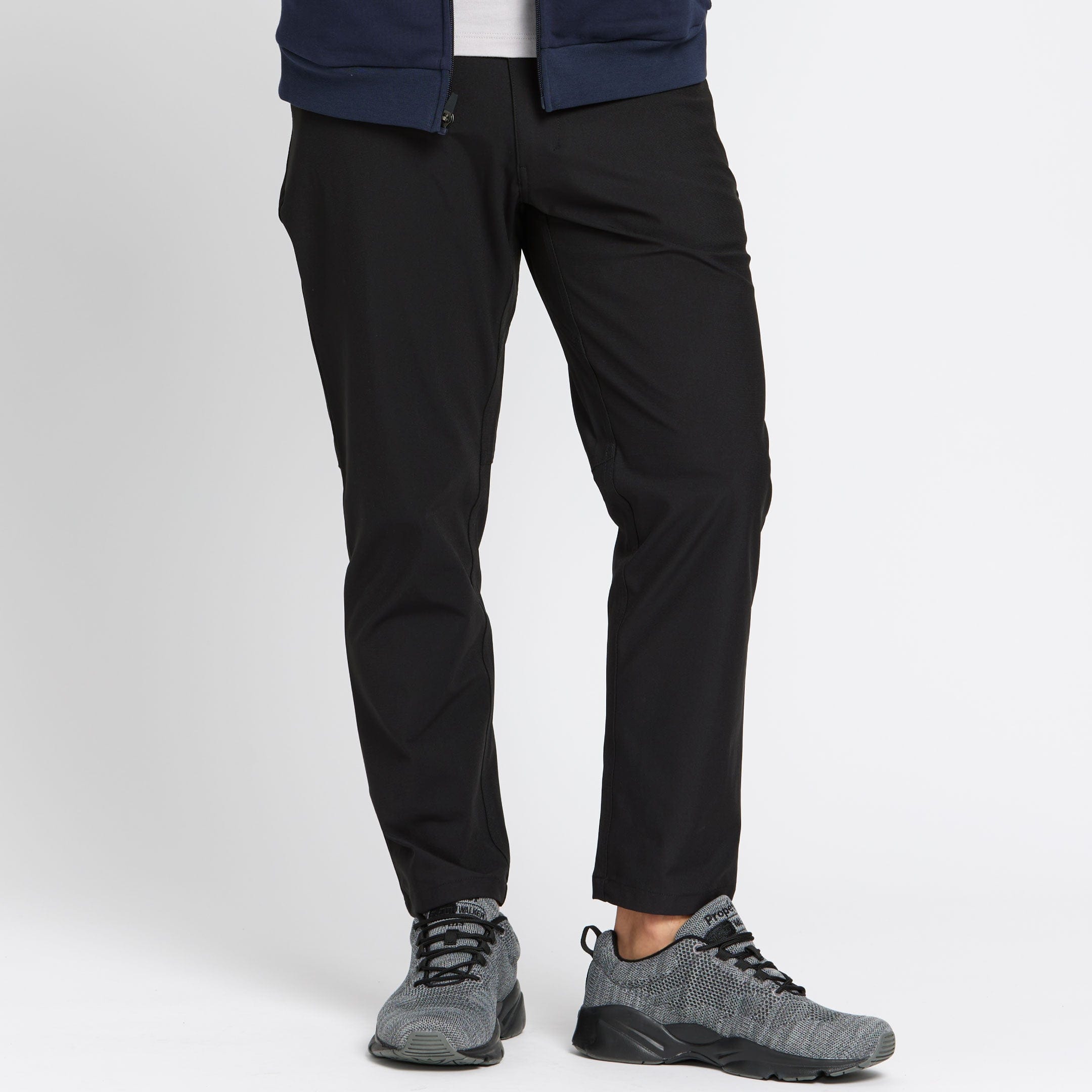 Ash & Erie Black Hybrid XYZ Pant for Short Men