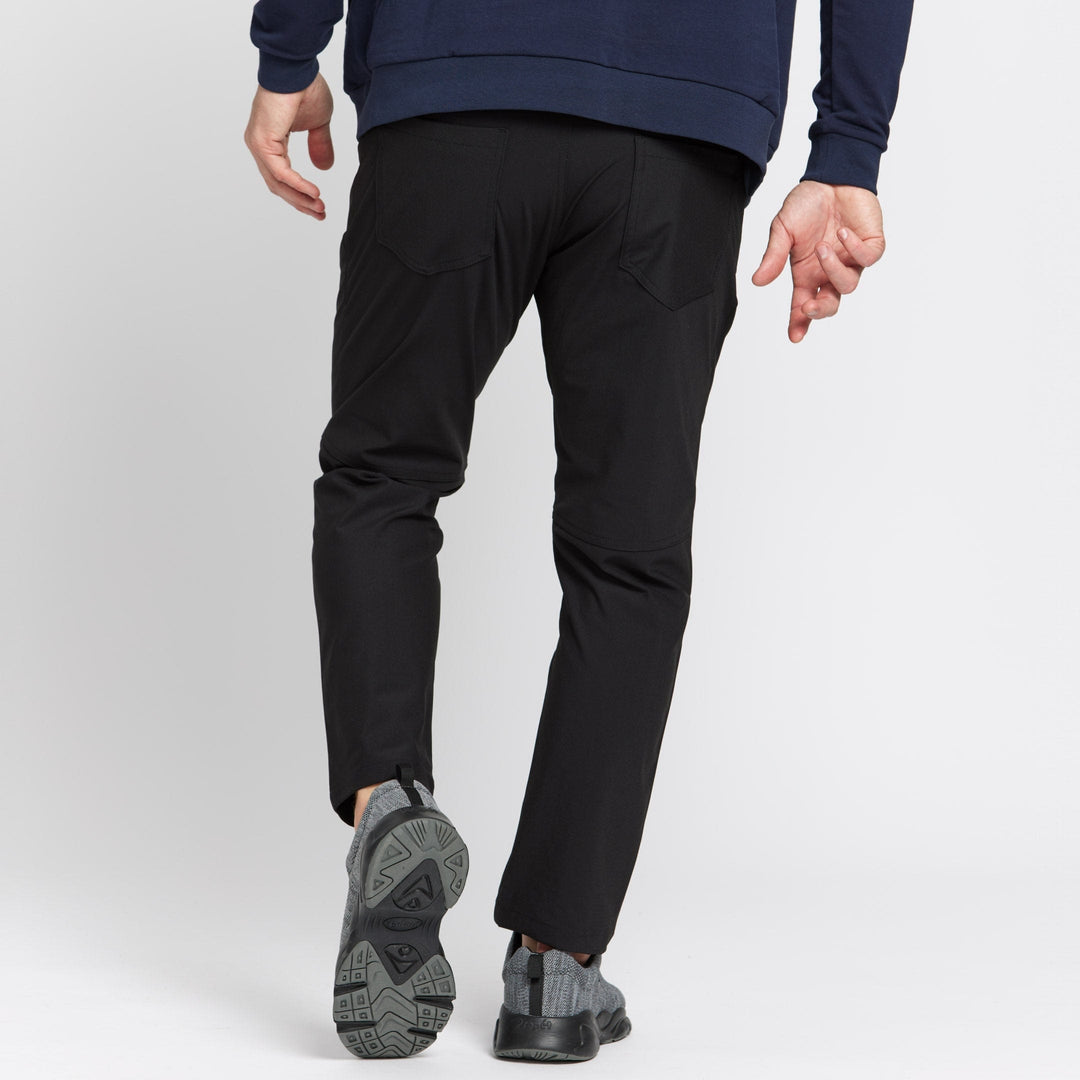 Ash & Erie Black Washed Stretch Chinos for Short Men   Hybrid XYZ Pants