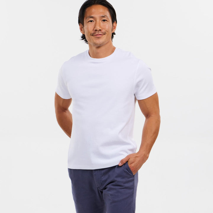 Ash & Erie Black Interlock Crew Neck T-Shirt for Short Men   Interlock Crew Neck Tee