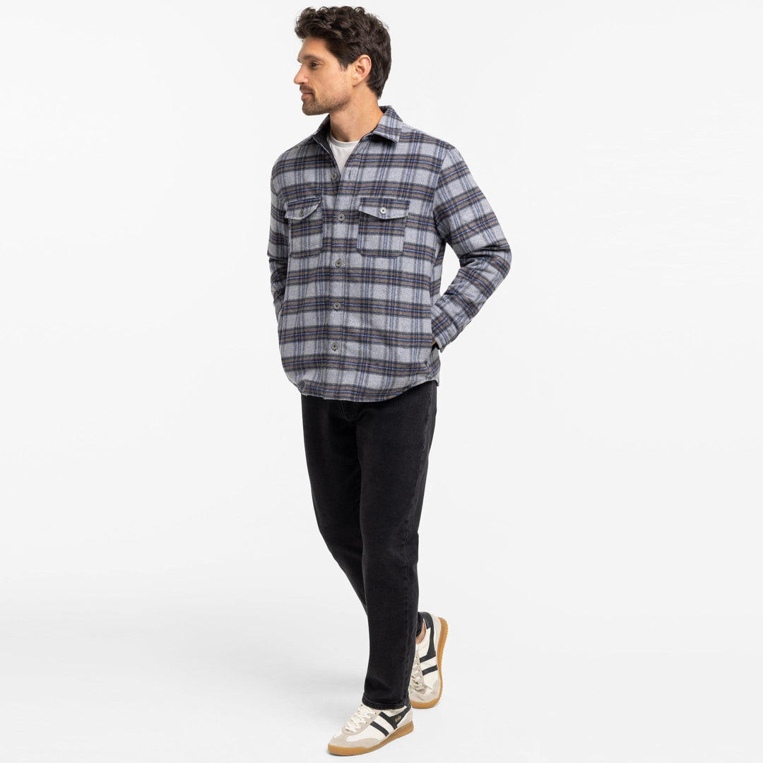 Ash & Erie Frontier Flannel Shirt Jacket for Short Men   Overshirt