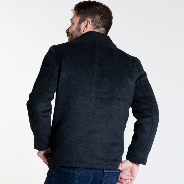 Ash & Erie Black Herringbone Peacoat for Short Men   Peacoat