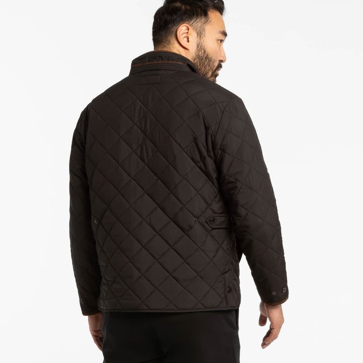 Ash & Erie Black Quilted Jacket for Short Men   Quilted Jacket