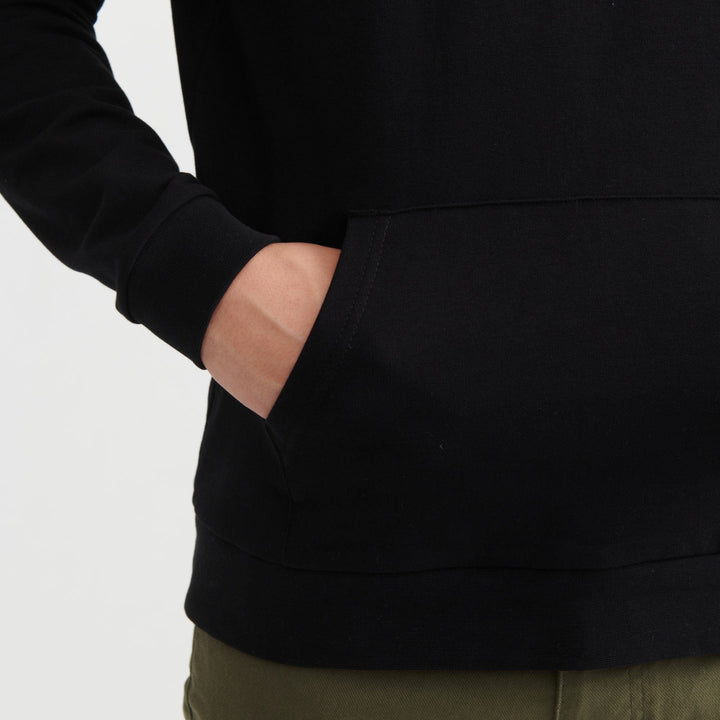 Ash & Erie Black French Terry Pullover Hoodie for Short Men   Roam Hoodie