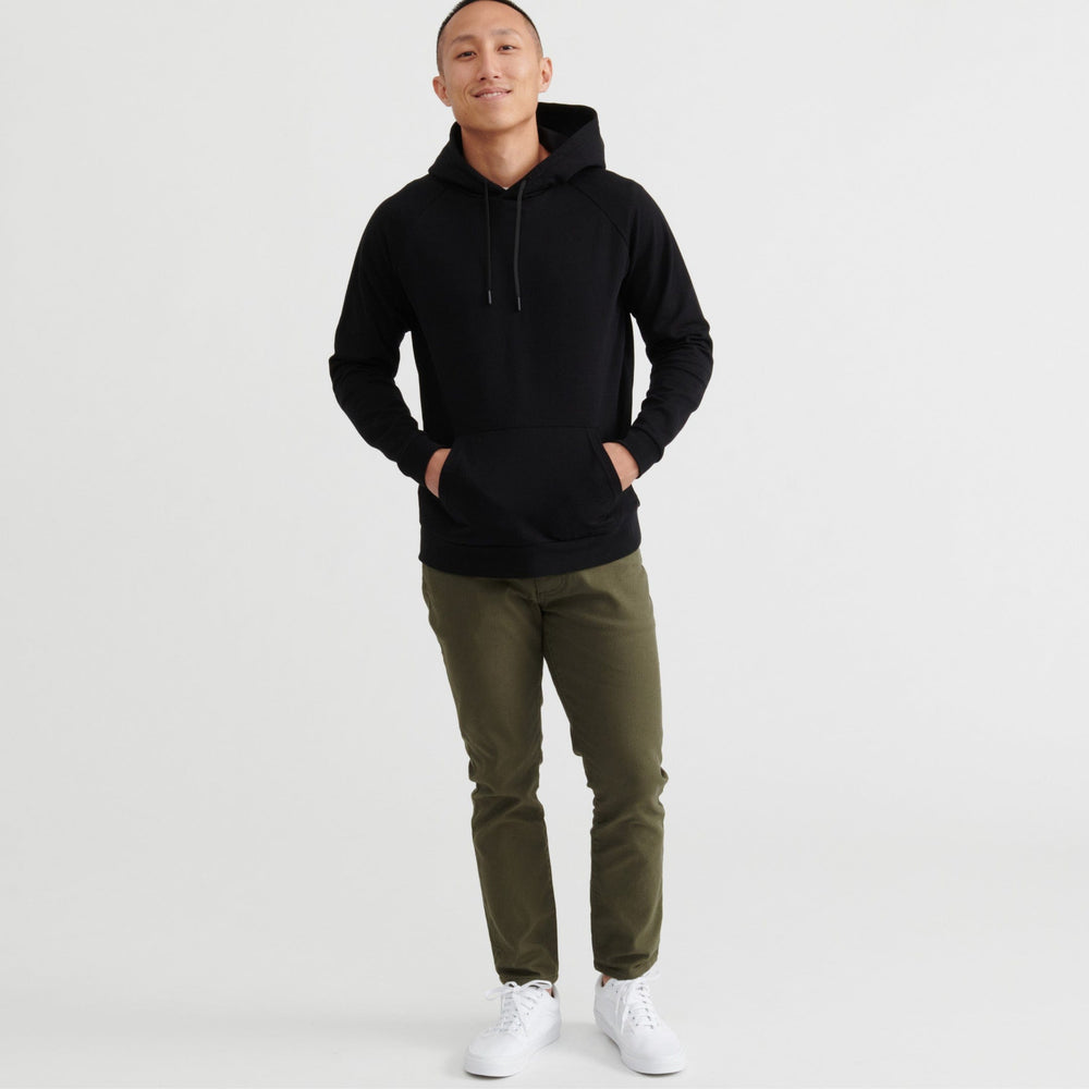 Ash & Erie Black French Terry Pullover Hoodie for Short Men   Roam Hoodie