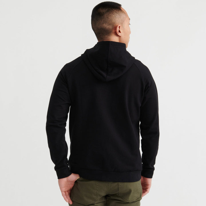 Ash & Erie Black French Terry Pullover Hoodie for Short Men   Roam Hoodie