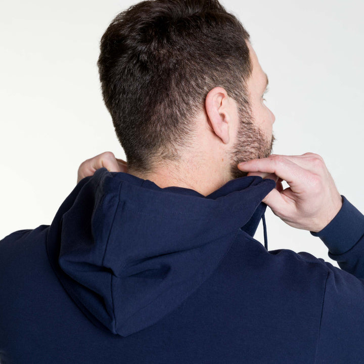 Ash & Erie Navy French Terry Full-Zip Hoodie for Short Men   Roam Hoodie