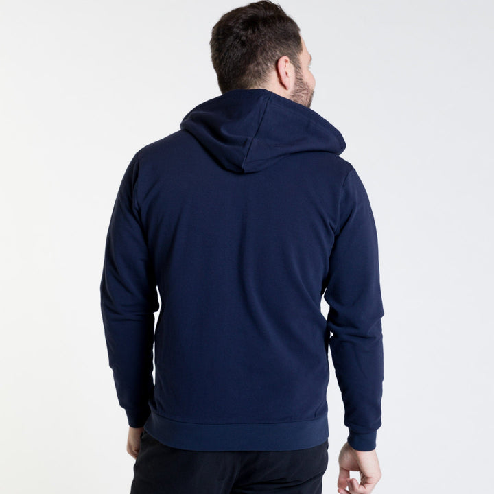 Ash & Erie Navy French Terry Full-Zip Hoodie for Short Men   Roam Hoodie