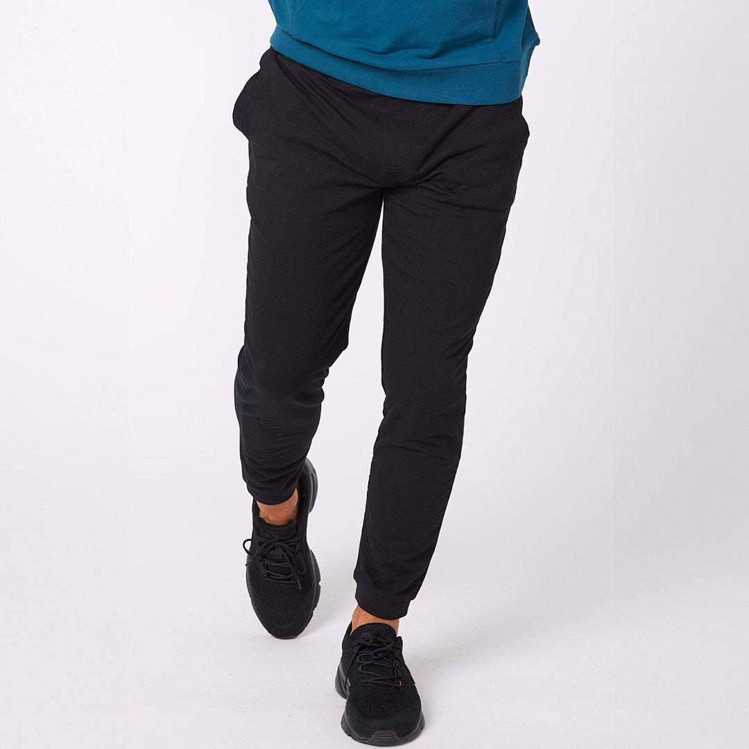 Ash & Erie Black French Terry Jogger for Short Men   Roam Jogger
